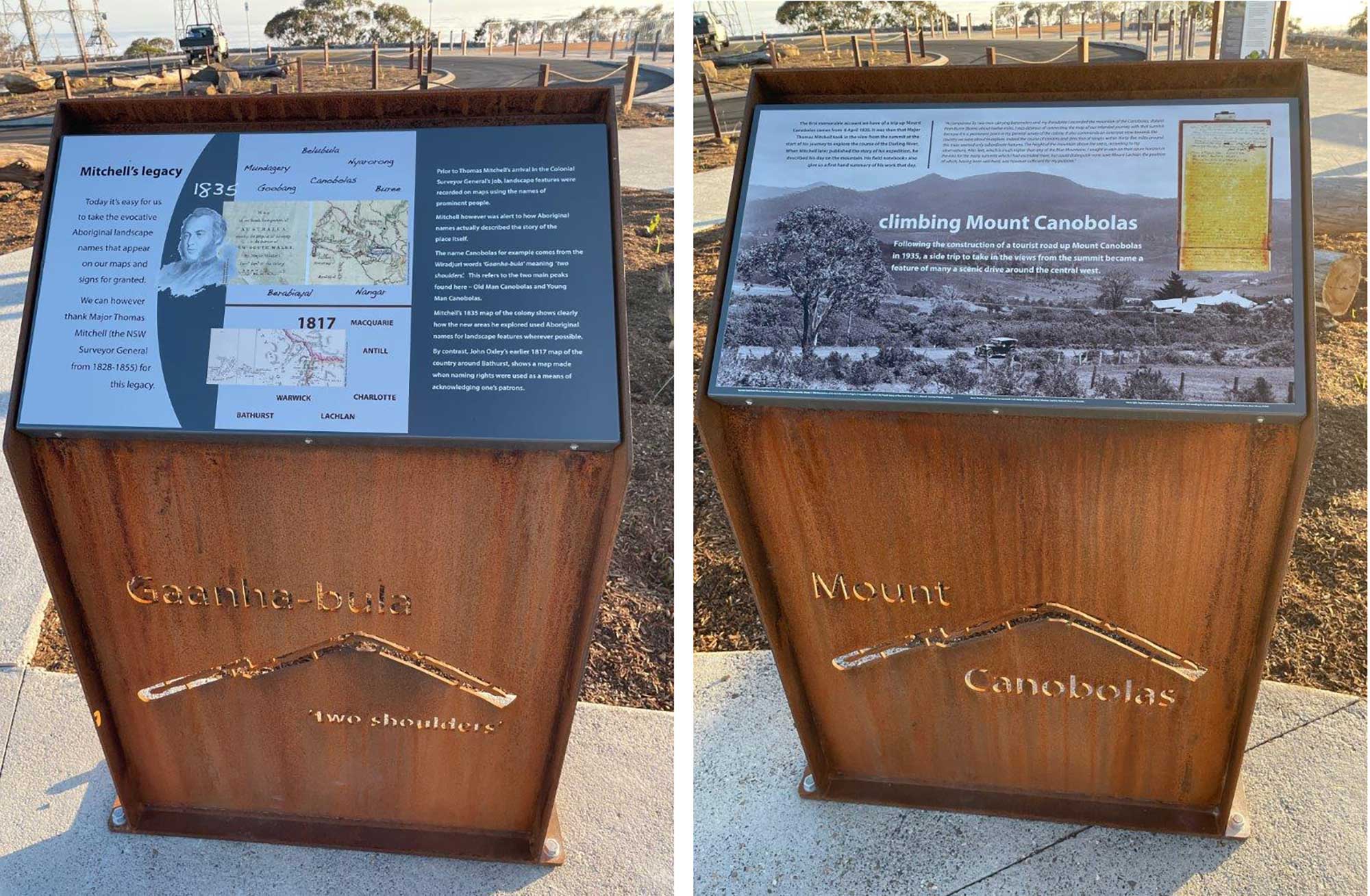nature tourism interpretive signage-mount canobolas summit